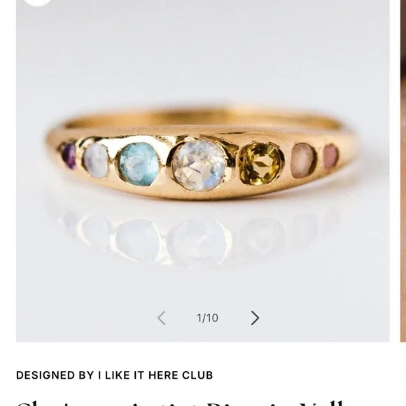 10k Solid gold ring | Local Eclectic She’s An Artist ring in yellow SOLID gold - Picture 5 of 7